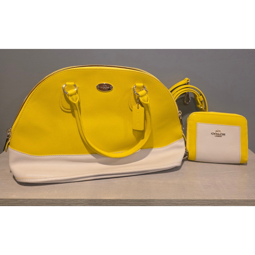 Coach Satchel & Wallet Women OS Yellow Excellent Colorblock Sierra Dome Bag